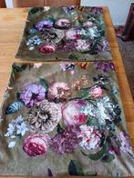 2x Velvet Kussenhoes 45x45cm, Ophalen of Verzenden, Zo goed als nieuw, Groen, Vierkant
