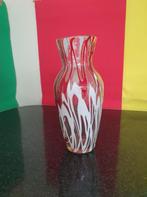 murano vaas wit rood millefiori 1950's, Ophalen of Verzenden