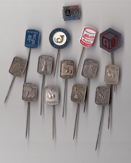 Verzameling Woerden Van Eyken speldjes Excelsior, Verzamelen, Speldjes, Pins en Buttons, Gebruikt, Speldje of Pin, Overige onderwerpen