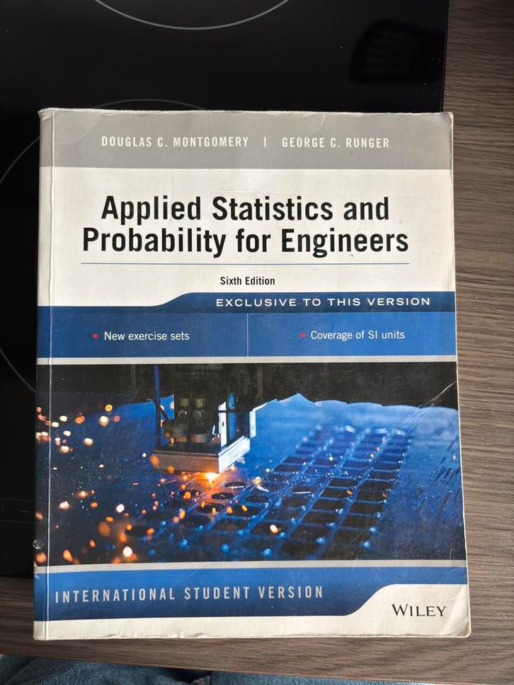 Applied Statistics and Probability for Engineers, Boeken, Informatica en Computer, Zo goed als nieuw, Vakgebied of Industrie, Ophalen of Verzenden