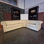 Chesterfield hoekbank 3 hoek 2 - Vanille - zo goed als nieuw, Ophalen of Verzenden