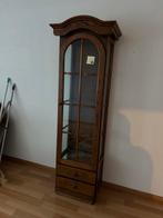 Nog mooie vitrine kast eiken, Huis en Inrichting, Kasten | Vitrinekasten, Ophalen, 50 tot 100 cm, Zo goed als nieuw, 150 tot 200 cm