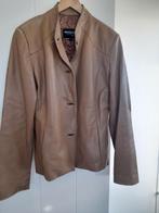 Moughit leren jas - Maat 42 (L), Moughit, Beige, Maat 42/44 (L), Ophalen of Verzenden