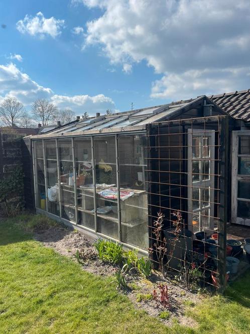 Tuinkas deels zelfbouw, Tuin en Terras, Kassen, Gebruikt, Aluminium, Glas, Ophalen