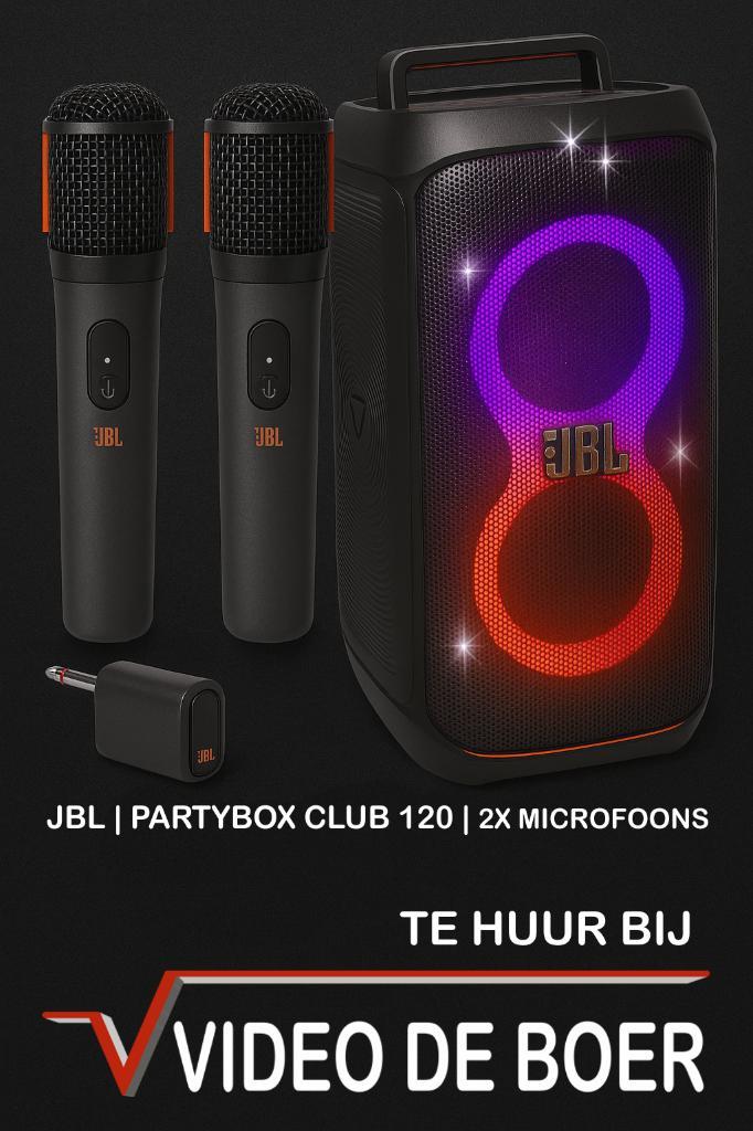 JBL Partybox Club 120 met microfoons, Audio, Tv en Foto, Luidsprekers, Zo goed als nieuw, Overige typen, 120 watt of meer, JBL