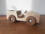 Blank houten Jukka speelgoed Jeep Auto, Ophalen of Verzenden, Zo goed als nieuw
