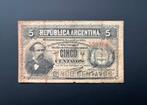 Argentinië: Biljet 5 Centavos 1884, Postzegels en Munten, Bankbiljetten | Amerika, Zuid-Amerika, Verzenden