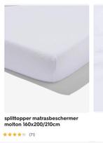 Splittopper matrasbeschermer molton Hema - nieuw, Ophalen of Verzenden, Wit, Hoeslaken of Sloop, Nieuw