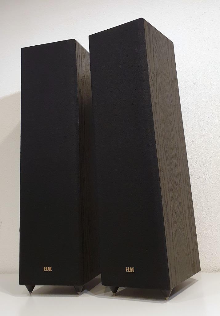 Vloerstaande Stereo Luidsprekers - Elac ELX 8060 (85W), Audio, Tv en Foto, Luidsprekers, Gebruikt, Front, Rear of Stereo speakers
