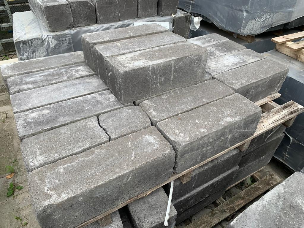 Stapelblok Blockstone 15x15x60/45/30 cm Oude kleur - J&W 68, Tuin en Terras, Bielzen en Borders, Ophalen, Blok, Nieuw, Nvt