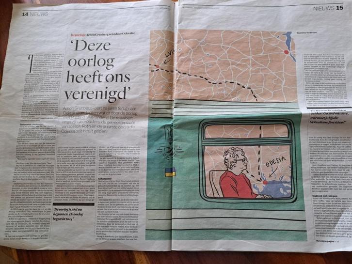 ARNON GRUNBERG REIST DOOR DE OEKRAINE, Verzamelen, Tijdschriften, Kranten en Knipsels, Knipsel(s), Buitenland, 1980 tot heden