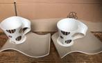 Villeroy & Boch: twee New Wave porseleinen kop en schotel, Ophalen of Verzenden, Zo goed als nieuw, Overige stijlen, Kop(pen) en/of Schotel(s)