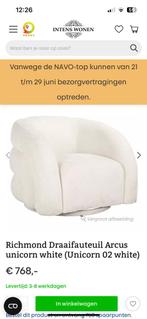 Richmond stoelen 2 stuks beschikbaar wit/creme, Huis en Inrichting, Fauteuils, 75 tot 100 cm, Ophalen of Verzenden, Zo goed als nieuw