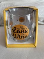 Wijn - water glas / All you need is love and wine, Ophalen of Verzenden, Nieuw, Waterglas