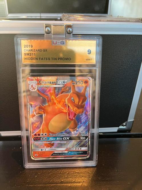 Charizard gx grade 9, Hobby en Vrije tijd, Verzamelkaartspellen | Pokémon, Zo goed als nieuw, Losse kaart, Ophalen of Verzenden