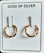Goud op zilver oorringen 14 mm of 16 mm nieuw, Sieraden, Tassen en Uiterlijk, Oorbellen, Hangers, Nieuw, Ophalen of Verzenden