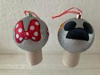 Disney Mickey en Minnie kerstballen set, Verzamelen, Disney, Ophalen, Mickey Mouse, Zo goed als nieuw, Beeldje of Figuurtje