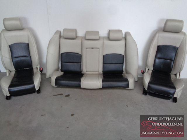 Interieur zwart / wit Jaguar S-Type – R set zo als op de fot, Auto-onderdelen, Interieur en Bekleding, Jaguar, Gebruikt, Herkomst onderdeel bekend