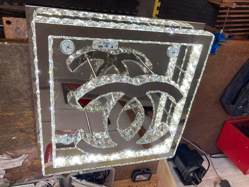 Bijzondere Bluetooth plafondlamp met veel glimmend glas, Huis en Inrichting, Lampen | Plafondlampen, Zo goed als nieuw, Glas, Ophalen