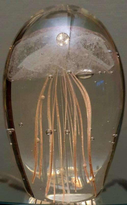 Beeld glassitem mondgeblazen kwal geel / goud glas gaaf, Antiek en Kunst, Kunst | Beelden en Houtsnijwerken, Ophalen of Verzenden