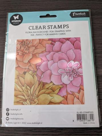 Studio Light Clear Stamps - Dahlia background beschikbaar voor biedingen