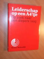 Molendijk, Menno, Leiderschap op een a4 'tje., Boeken, Psychologie, Ophalen of Verzenden, Zo goed als nieuw