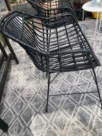 Zwarte kunststof  rotan Stoelen  Design (2 stuks!), Huis en Inrichting, Stoelen, Ophalen, Kunststof, Gebruikt, Twee