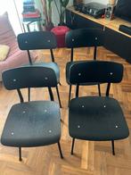 Hay Result 4x eetkamerstoel zwart gebeitst zwart onderstel, Huis en Inrichting, Stoelen, Ophalen, Gebruikt, Zwart, Vier