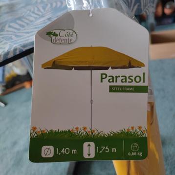 Parasollen, geel, 2 x 1.75 cm doorsnee  beschikbaar voor biedingen