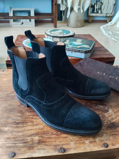 Gucci suède leren enkel laarsjes met dustbag maat 37, Kleding | Dames, Schoenen, Zo goed als nieuw, Zwart, Ophalen of Verzenden
