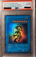 Yu-Gi-Oh! Black Luster Soldier SYE 1st Ed PSA 6 NM/EX !, Ophalen of Verzenden, Zo goed als nieuw, Losse kaart, Foil