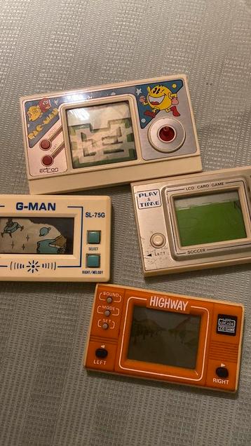 Lot oude lcd spelletje pac man g- man highway en soccer beschikbaar voor biedingen