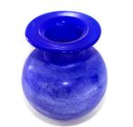 Schitterende Murano Seguso Kobalt Blauw Glas Scavo Vaas, Verzenden