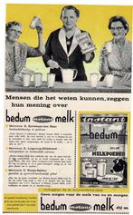2 MELK Advertenties BEDUM instant Melk-MELK Voedsel No.1, Verzenden, Zo goed als nieuw, Overige typen