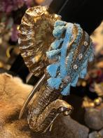 Wand olifant goud met turquoise, Huis en Inrichting, Woonaccessoires | Wanddecoraties, Ophalen of Verzenden, Zo goed als nieuw