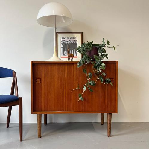 - Vintage schuifdeurkast, teak, Deens -, Huis en Inrichting, Kasten | Dressoirs, Ophalen of Verzenden