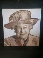 Koningin Elizabeth II Acryl Schilderij - 50x50cm, Ophalen of Verzenden