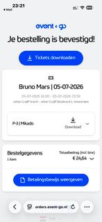 Parkeerticket P3 Mikado Bruno Mars zondag 5 juli, Eén persoon, Juli