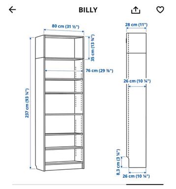 IKEA BILLY Boekenkast - 4 delen met LED - afbeelding 5