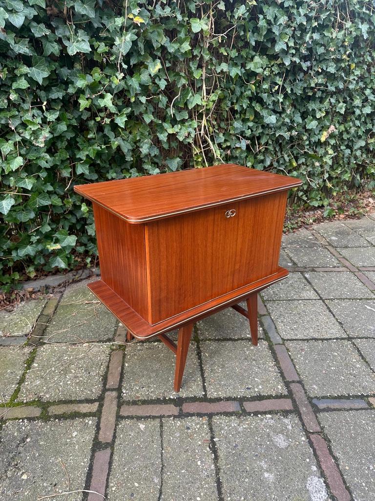 Vintage Teak Kastje/Dressoir met Klep - Jaren 60, Ophalen of Verzenden