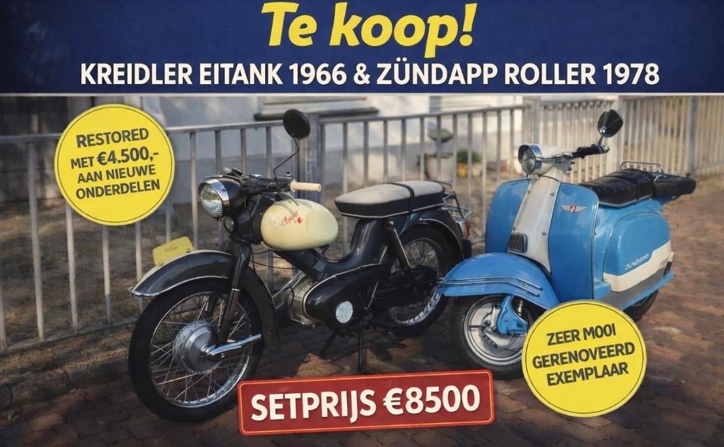 Kreidler Eitank 1966 & Zündapp Roller 1978 - Setprijs!