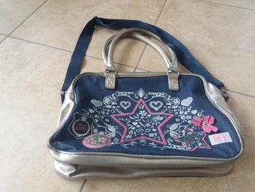 Mooie blauwe tas met leuke print en bff er op