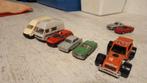 5 kleine autootjes voor bijvoorbeeld treinbaan, Hobby en Vrije tijd, Ophalen of Verzenden, Zo goed als nieuw, Bus of Vrachtwagen