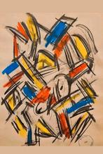 Theo Wolvecamp abstracte compositie (1925-1992), Antiek en Kunst, Ophalen of Verzenden