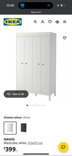 IKEA IDANÄS wardrobe, white, 121 x 57 x 211 cm., Ophalen of Verzenden, Zo goed als nieuw, 50 tot 75 cm, 200 cm of meer