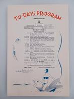 flyer dagprogramma Holland Amerika Lijn - ss Rotterdam 1959, Verzamelen, Verzenden, Zo goed als nieuw, Overige typen