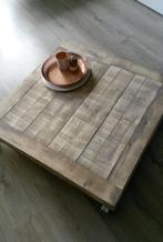 Tafeltje met wielen salontafel bijzettafeltje steigerhout, Minder dan 50 cm, Nieuw, Ophalen of Verzenden, Overige houtsoorten