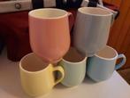 5 Bolle buik bekers Maastricht  Regout, Keramiek, Ophalen of Verzenden, Zo goed als nieuw, Overige stijlen