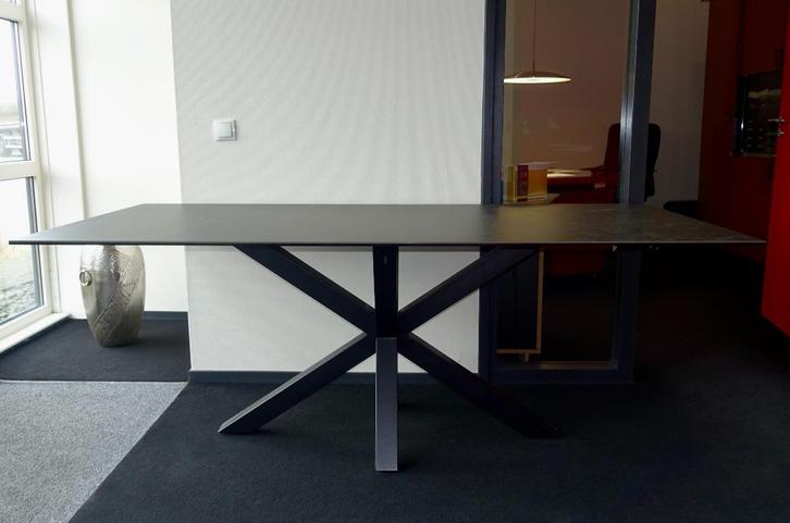 Composiet/glas eetkamertafel 200x100cm, Huis en Inrichting, Tafels | Eettafels, Zo goed als nieuw, 100 tot 150 cm, 150 tot 200 cm