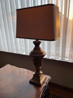 Tafellamp met stoffe kap, 50 tot 75 cm, Zo goed als nieuw, Metaal, Antiek